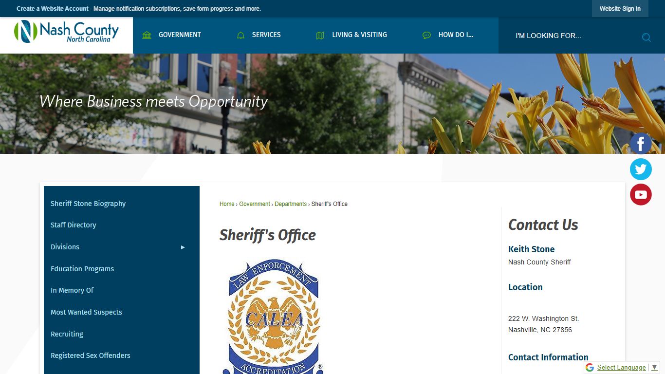 Sheriff's Office | Nash County, NC - Official Website